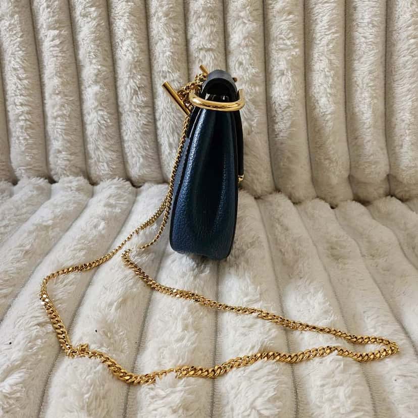 Chloé Drew Blue Linen Gold Good condition - Inside View