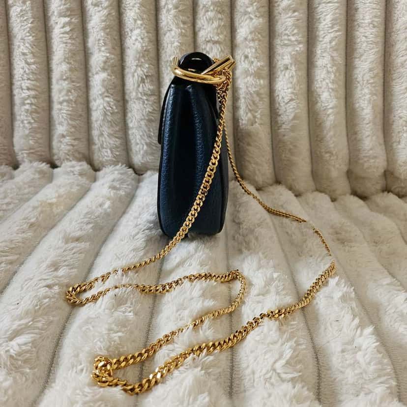 Chloé Drew Blue Linen Gold Good condition - Model View