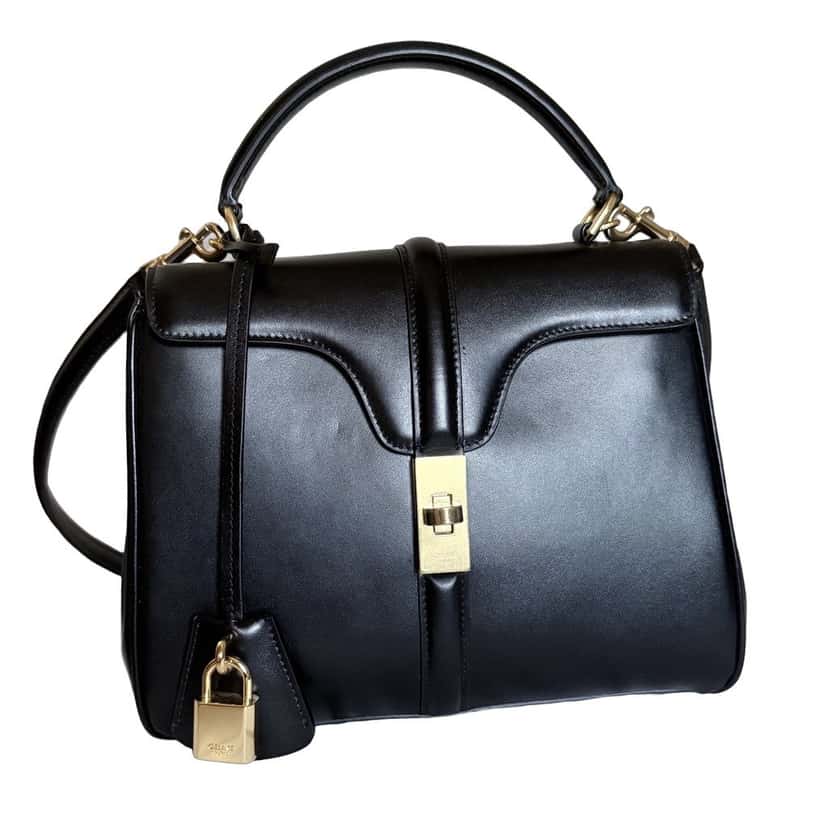 Celine Sac 16 Black Leather Very good condition - Front View