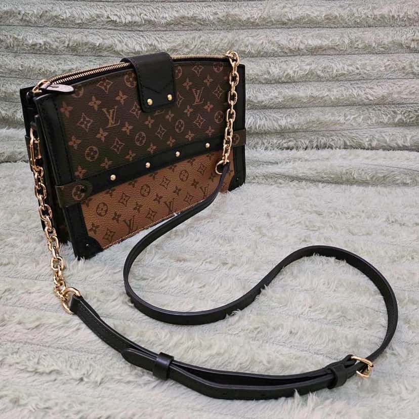 Louis Vuitton Trunk Brown Canvas Gold Good condition - Back View
