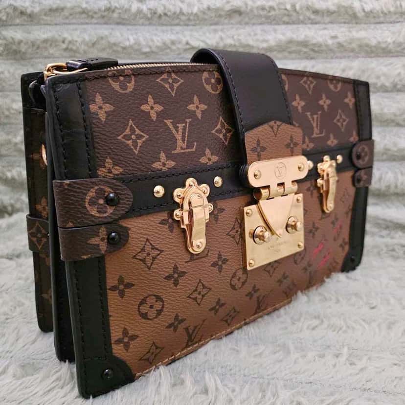 Louis Vuitton Trunk Brown Canvas Gold Good condition - Inside View