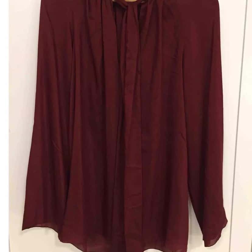 The Row Spira Burgundy Silk Top Burgundy Silk Never worn, with tag - Back View