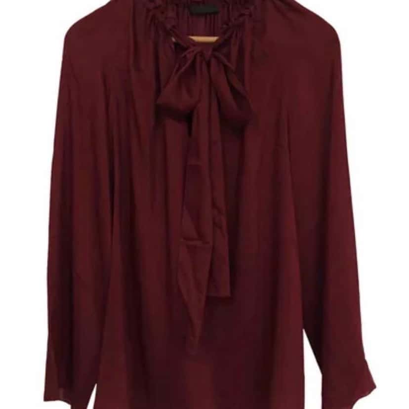 The Row Spira Burgundy Silk Top Burgundy Silk Never worn, with tag - Inside View