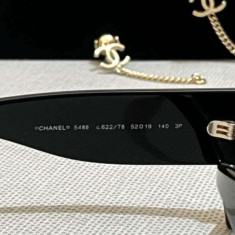 Chanel Rectangle Black Acetate Plastic Very good condition - Back View