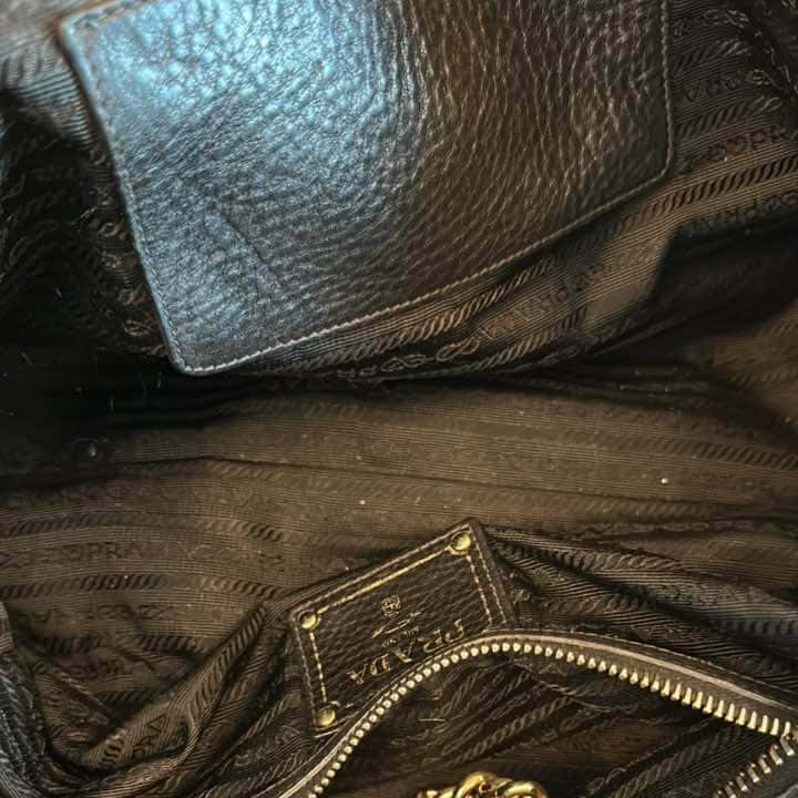 Prada Chain Bowler Black Leather Gold Very good condition - Inside View