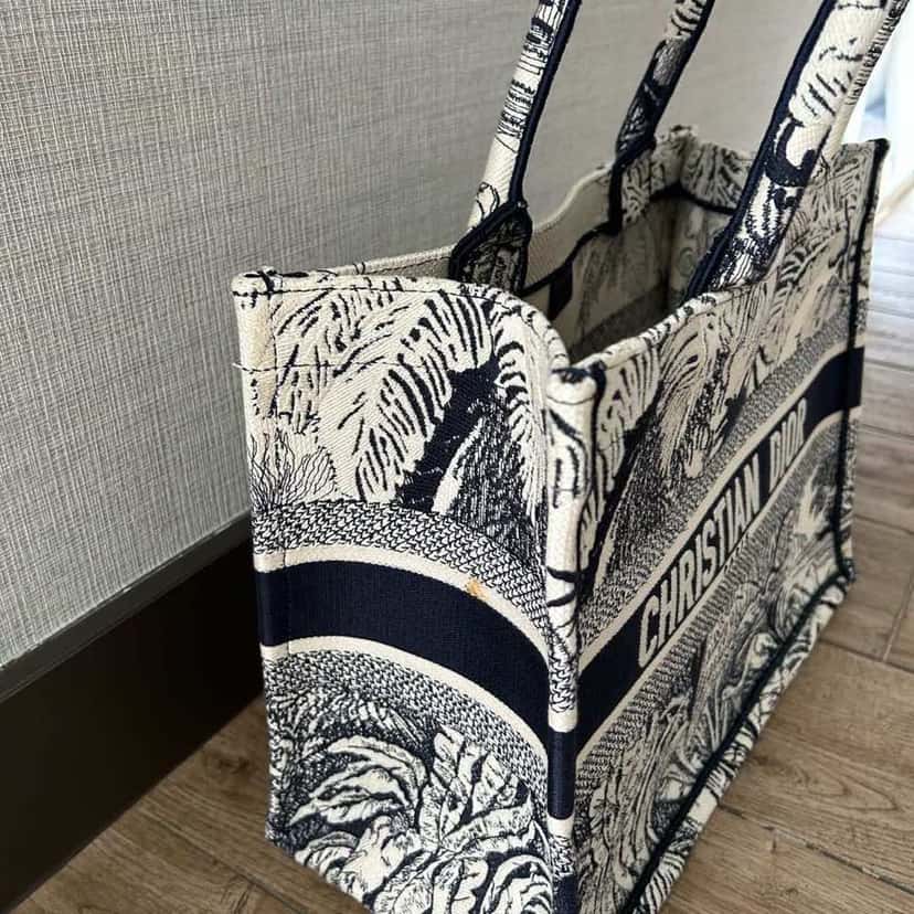 Dior Book Tote Navy Canvas Very good condition - Inside View