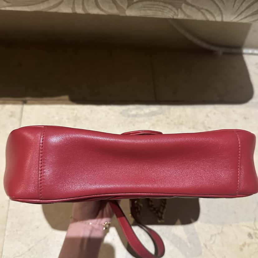Gucci Gg Marmont Bag Red Leather Very good condition - Inside View