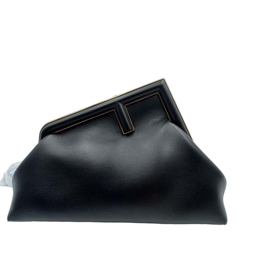 Fendi First Black Leather Very good condition - Front View
