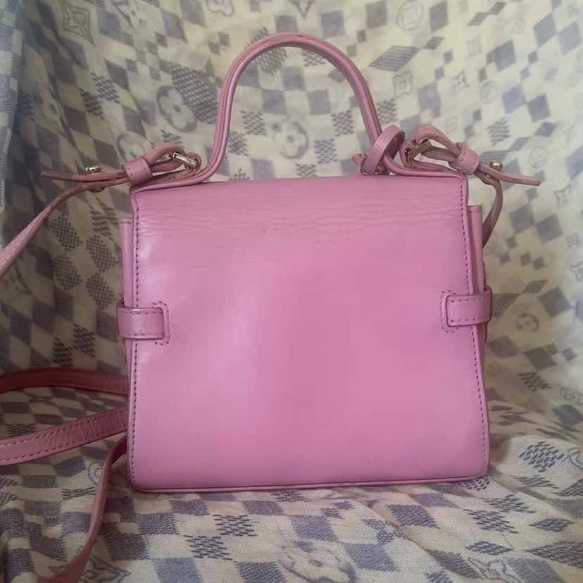 Delvaux Tempete Mini Pink Leather Gold Good condition - Back View