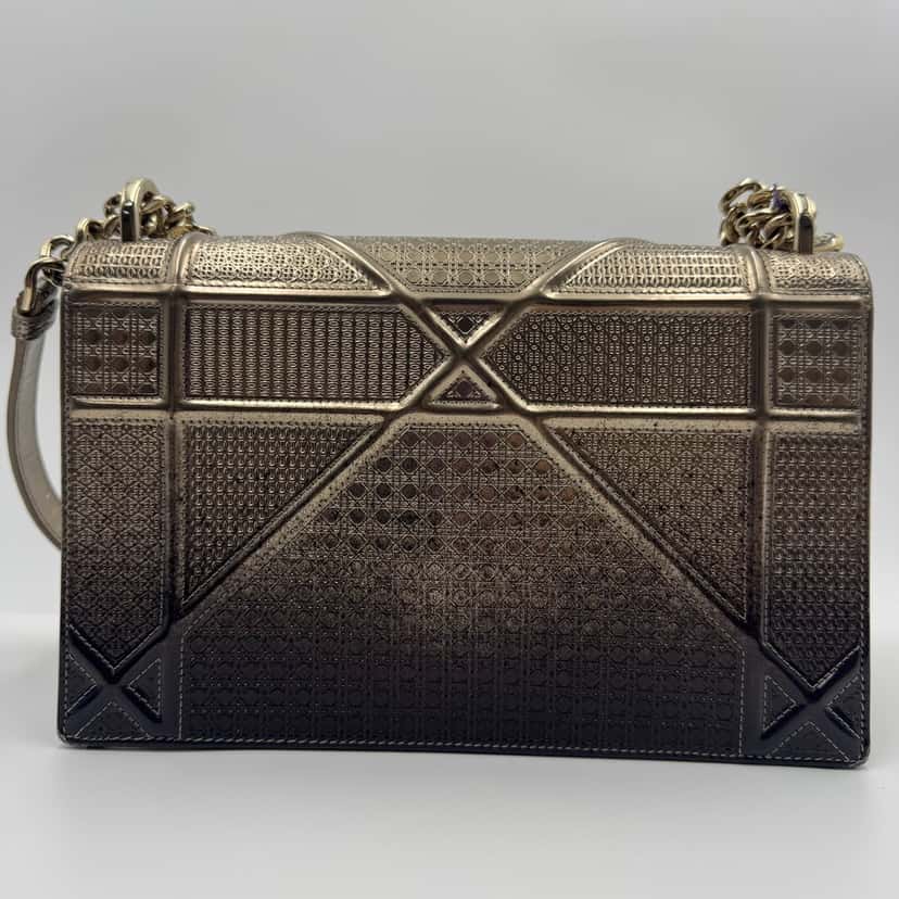 Dior Diorama Gold Leather Very good condition - Back View