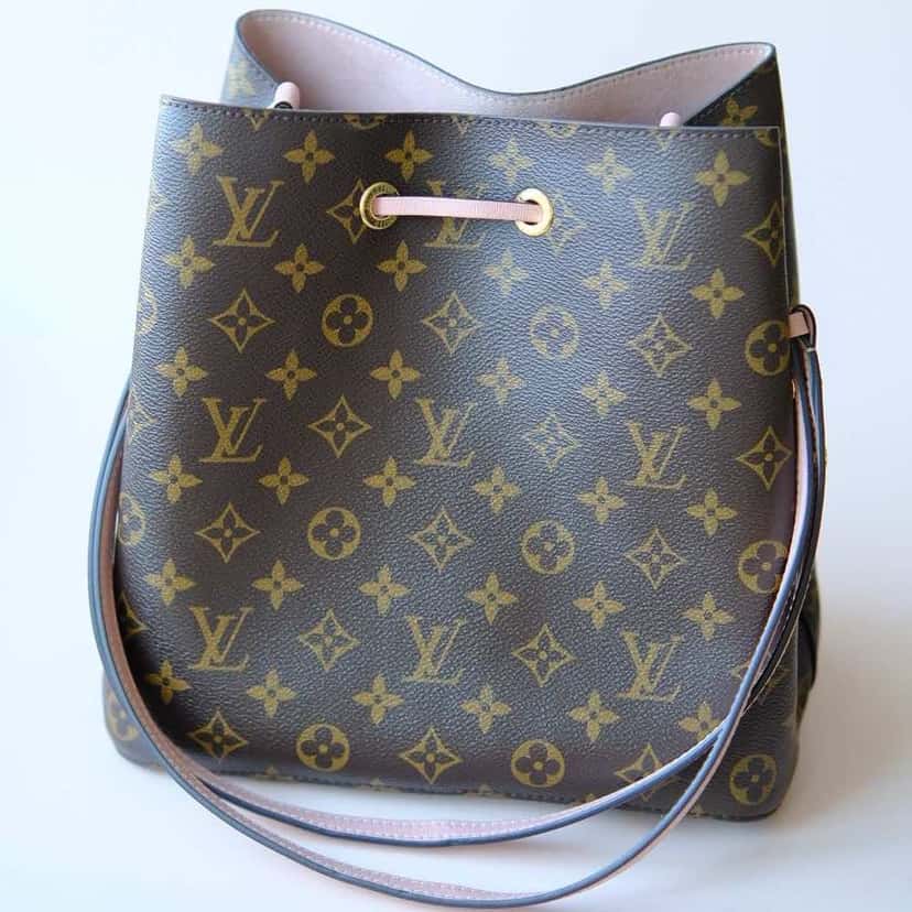Louis Vuitton NeoNoe MM Canvas Pink Canvas Gold Very good condition - Back View