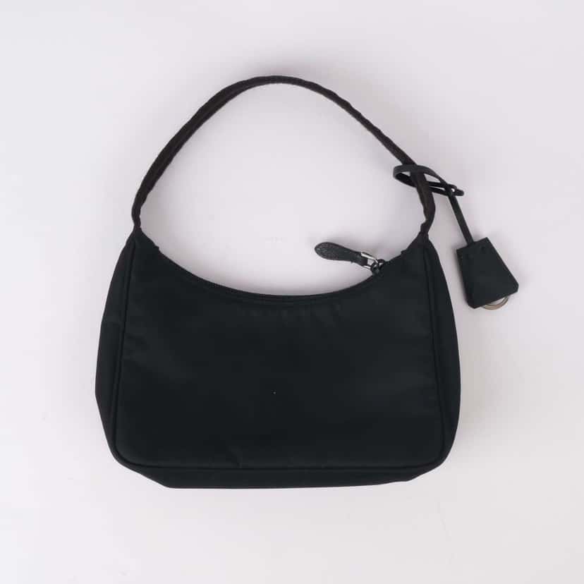 Prada Re-Edition 2000 Mini-Bag Black Silver Never worn - Back View