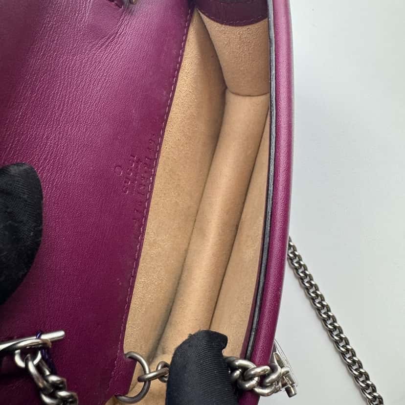 Gucci Dionysus Purple Leather Fair condition - Model View