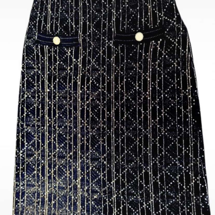 Chanel Métiers D Art Skirt Black Wool Very good condition - Back View
