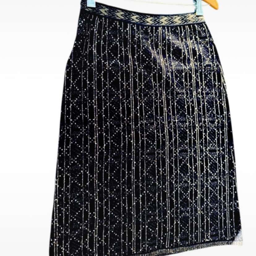 Chanel Métiers D Art Skirt Black Wool Very good condition - Front View
