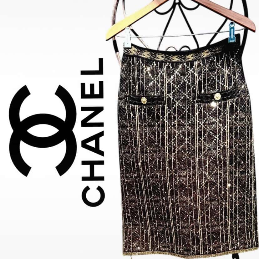Chanel Métiers D Art Skirt Black Wool Very good condition - Inside View