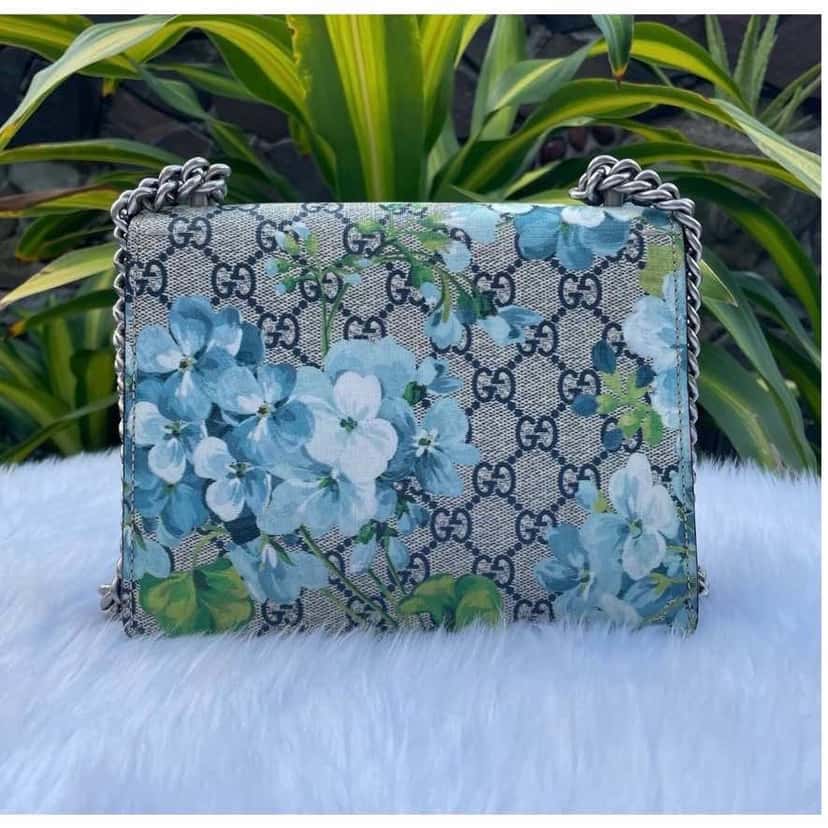 Gucci Mini Dionysus Blue Silver Good condition - Back View