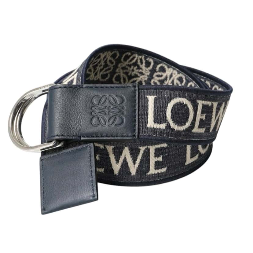 Loewe Loewe Ring D Belt Navy Canvas Never worn, with tag - Back View