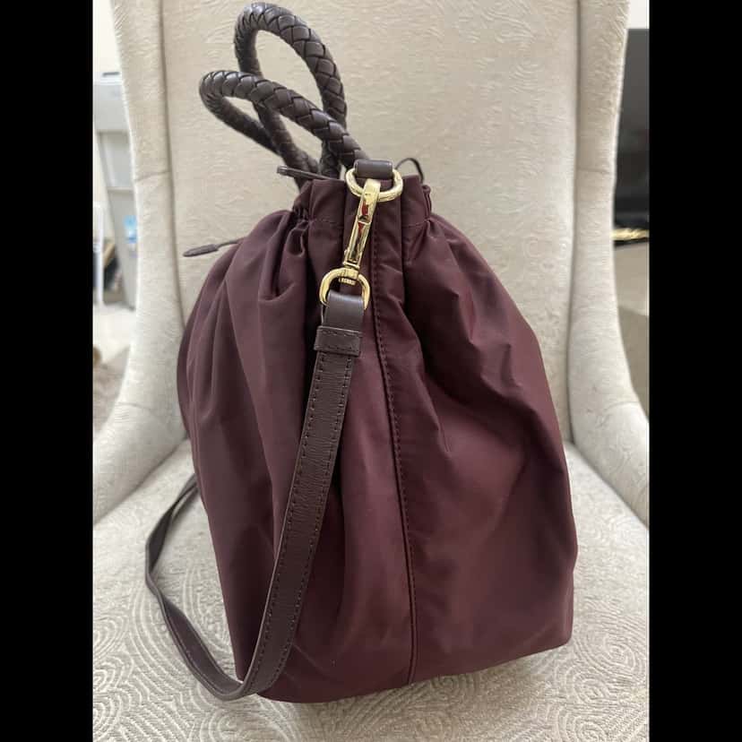 Prada Tessuto Nylon Bow Tote Burgundy Very good condition - Inside View