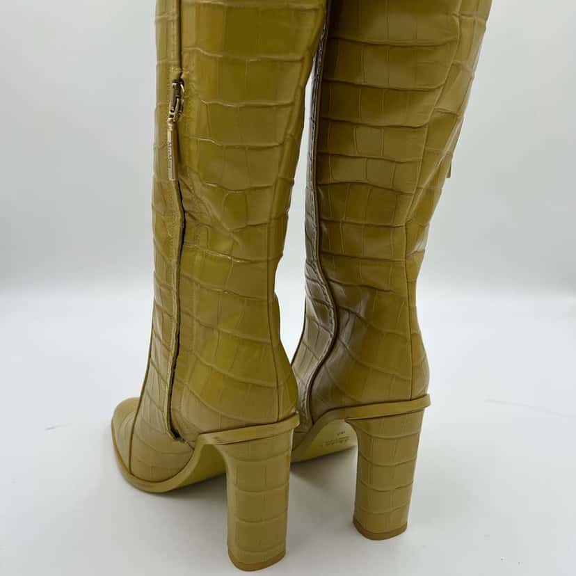 Max Mara Boots Yellow Leather Never worn - Back View