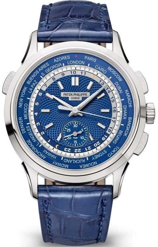 Patek Philippe World Time Complicated Chronograph 39mm Blue Never worn - Model View