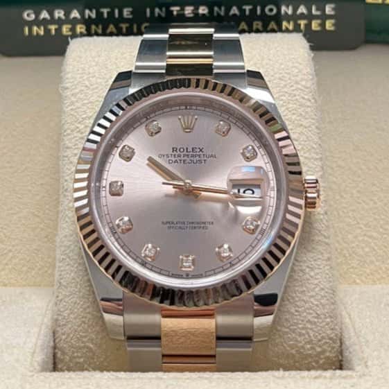Rolex Datejust 41 Pink Never worn - Box View
