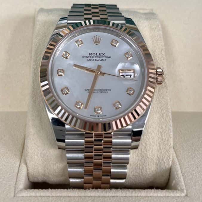 Rolex Datejust 41 Pink Never worn - Back View