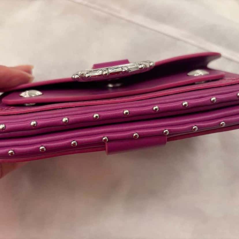 Zadig & Voltaire Kate Wallet Pink Leather Silver Never worn - Back View