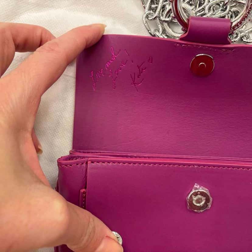 Zadig & Voltaire Kate Wallet Pink Leather Silver Never worn - Model View