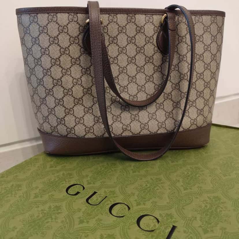 Gucci Ophidia Beige Canvas Leather Very good condition - Back View