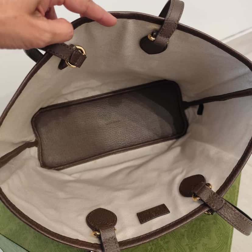 Gucci Ophidia Beige Canvas Leather Very good condition - Model View