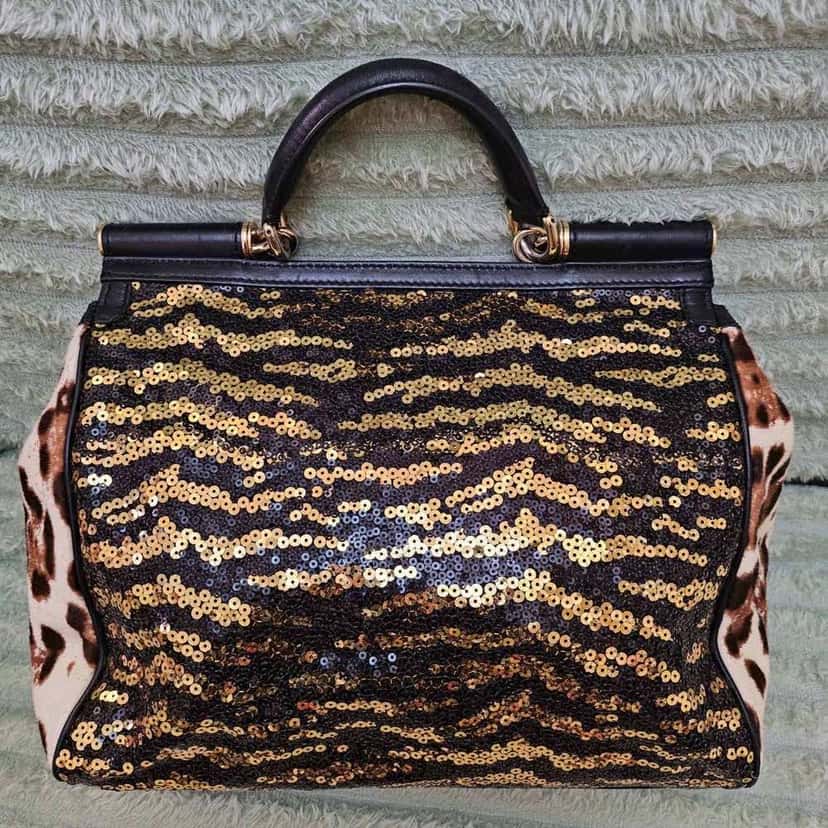 Dolce & Gabbana Sequin Miss Sicily Black Good condition - Back View