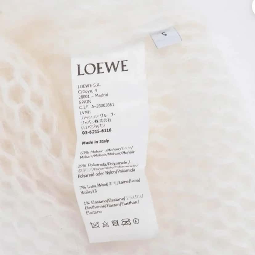 Loewe Loewe Sleeveless Sweater White Wool Never worn, with tag - Model View