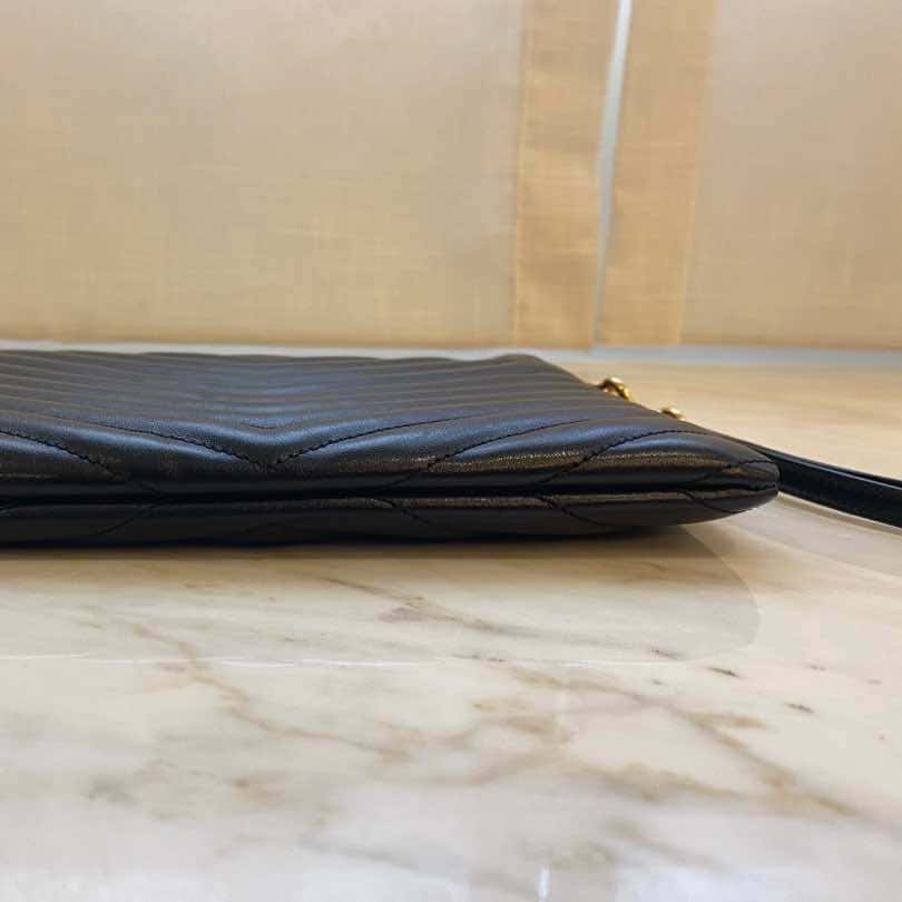 Saint Laurent Cassandre Clutch Black Leather Leather Very good condition - Inside View