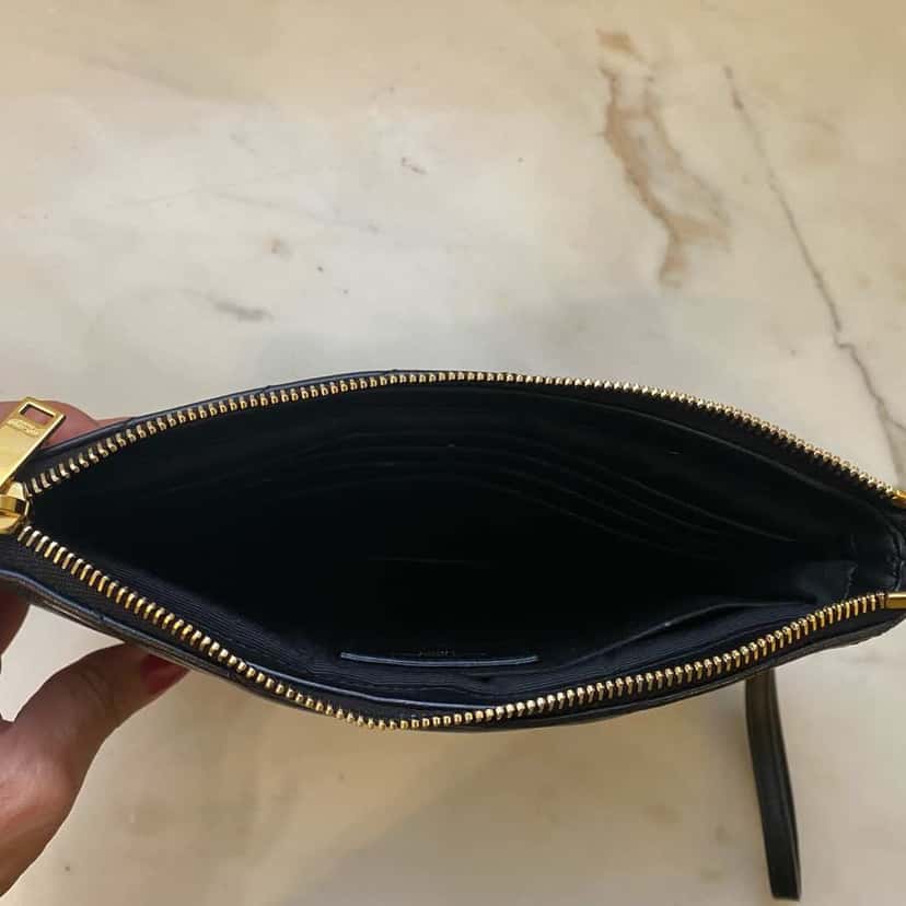 Saint Laurent Cassandre Clutch Black Leather Leather Very good condition - Model View