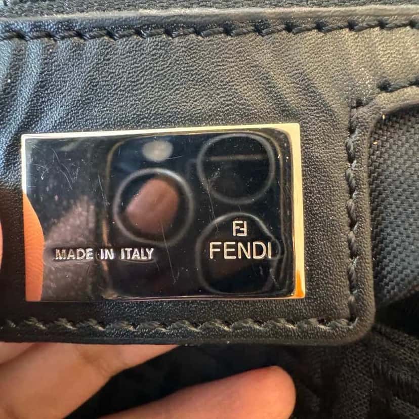 Fendi Baguette Black Jacquard Metal Very good condition - Model View