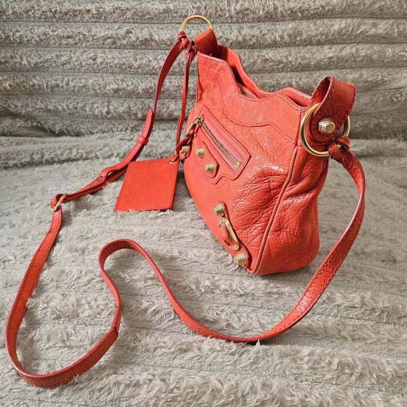 Balenciaga Hip Crossbody Orange Leather Gold Good condition - Inside View
