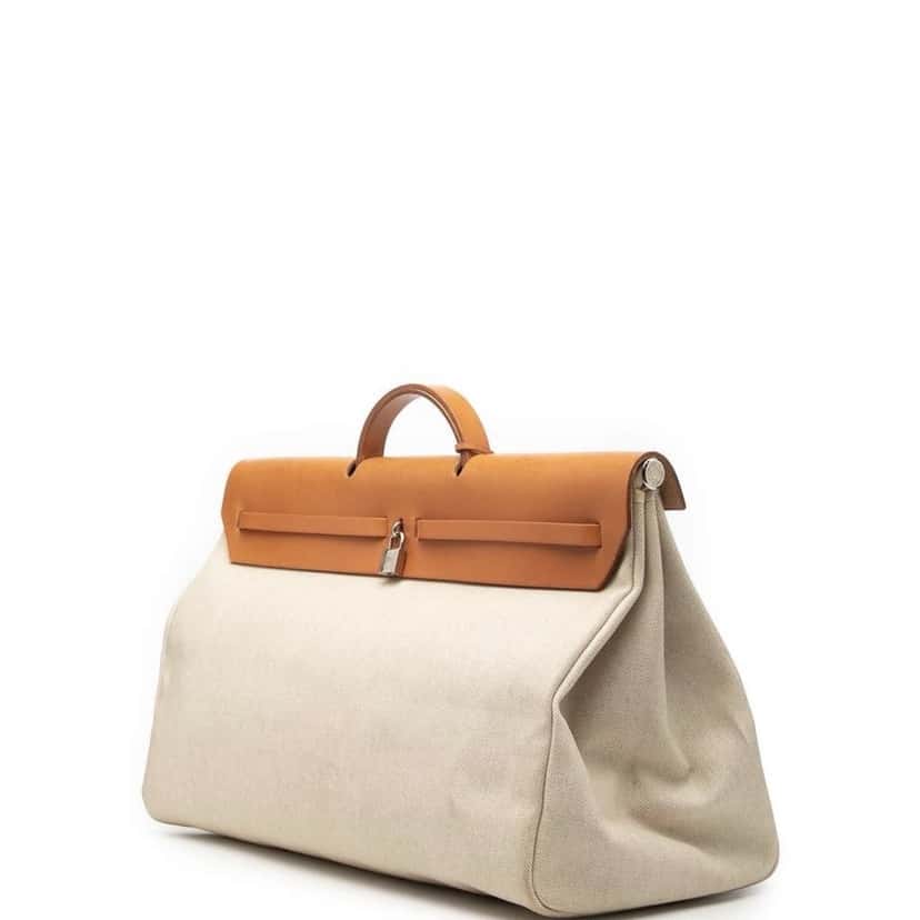 Hermès Vache Hunter Herbag Beige Canvas Good condition - Back View