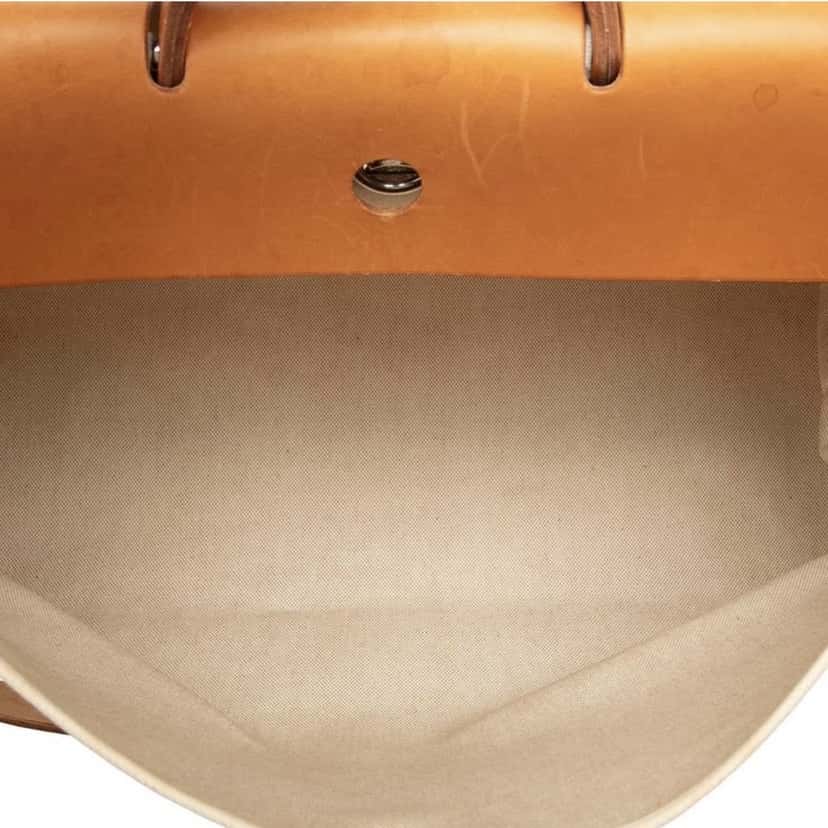Hermès Vache Hunter Herbag Beige Canvas Good condition - Model View