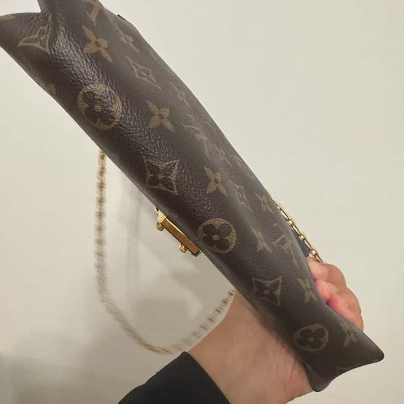 Louis Vuitton Pallas chain black monogram Brown Leather Good condition - Inside View