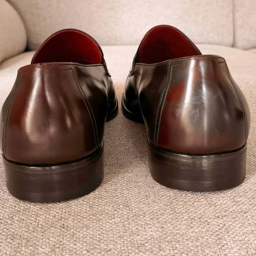 Unsigned Silvano Lattanzi Penny Loafer Brown Leather Never worn - Back View