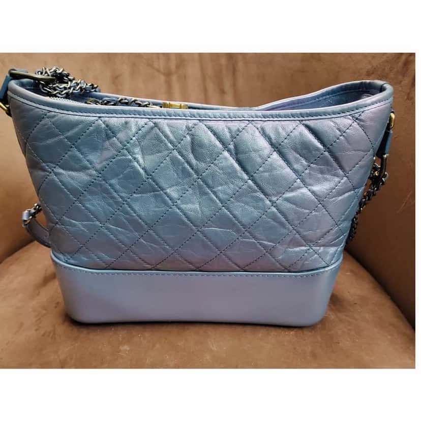 Chanel Gabrielle Blue Leather Metal Good condition - Inside View