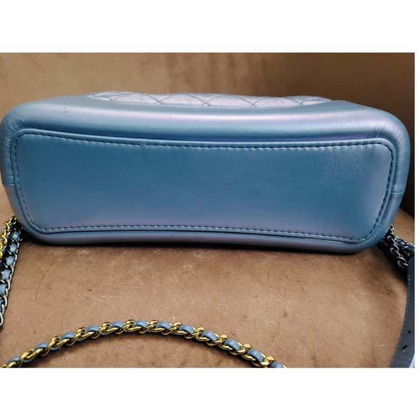 Chanel Gabrielle Blue Leather Metal Good condition - Model View