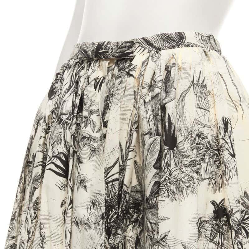 Christian Dior Beige Print Midi Beige Cotton Never worn - Back View