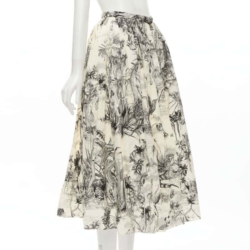 Christian Dior Beige Print Midi Beige Cotton Never worn - Inside View