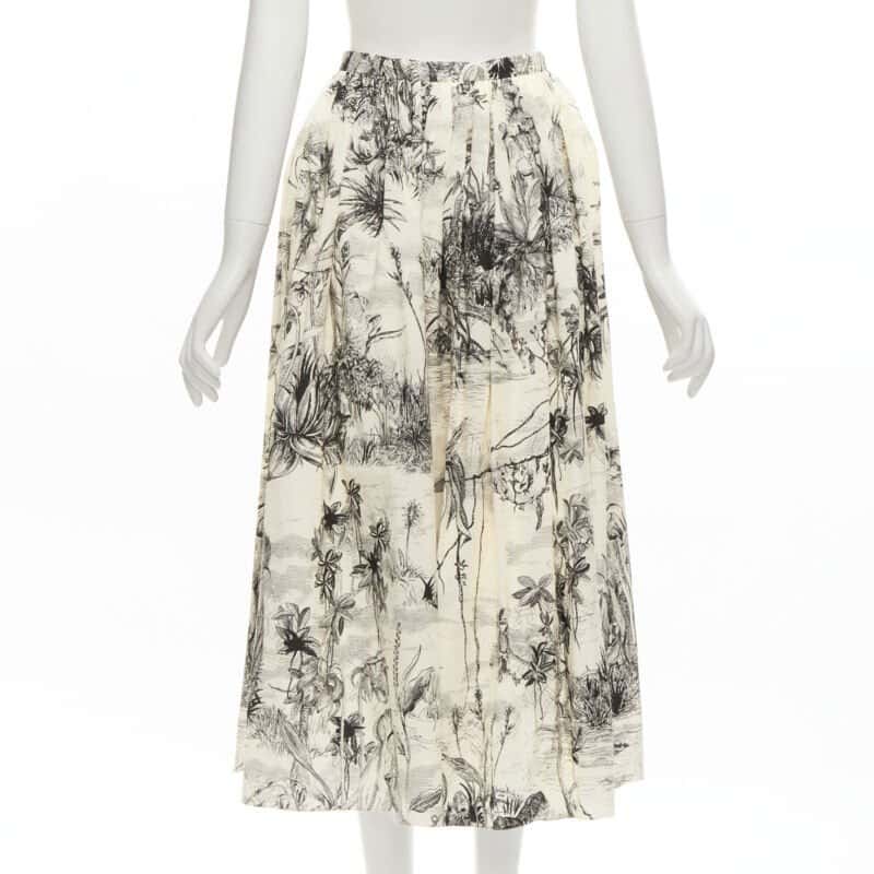 Christian Dior Beige Print Midi Beige Cotton Never worn - Box View