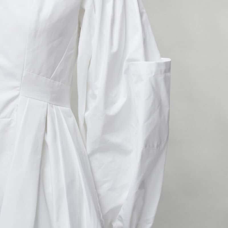 Alexander McQueen White Puff Dress White Cotton Very good condition - Back View