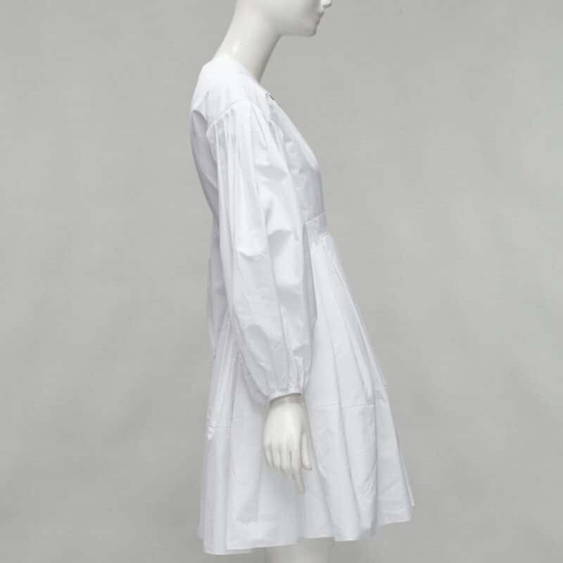 Alexander McQueen White Puff Dress White Cotton Very good condition - Model View