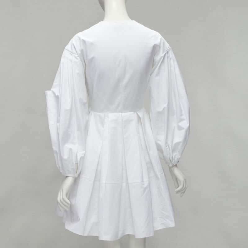 Alexander McQueen White Puff Dress White Cotton Very good condition - Box View