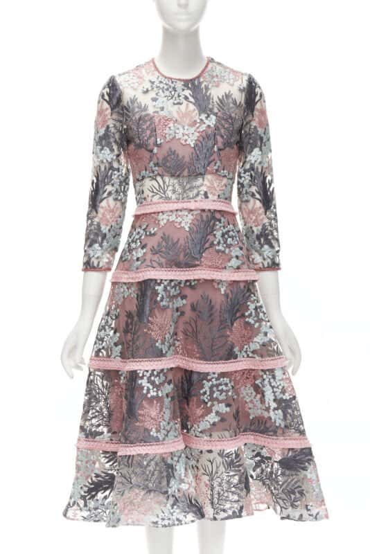 Alexis Pink Fringe Gown Pink Never worn - Front View